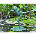 décoration de jardin en plein air bronze bronze grenouille fontaine